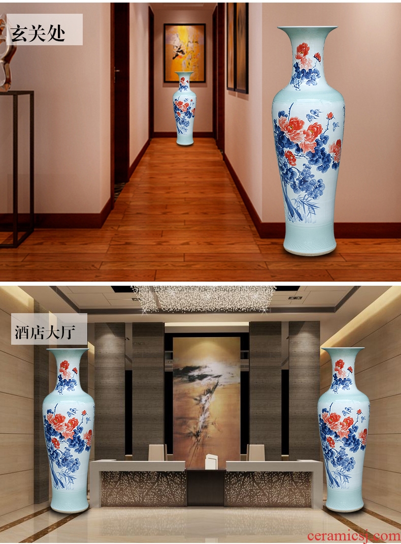 European I household adornment is placed in the sitting room of large dried flower simulation vase TV ark, high ceramic bottle - 570770692907