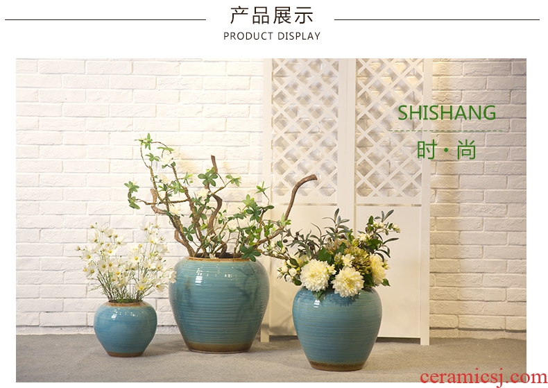 Jingdezhen ceramics of large vase furnishing articles sitting room hotel large new Chinese style household adornment TV ark - 548536998176