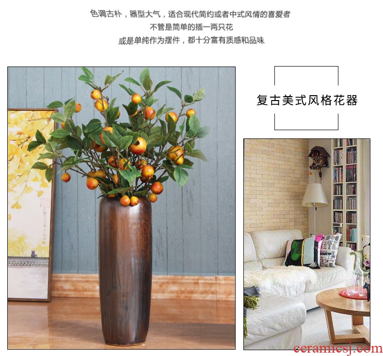 Jingdezhen ceramic vase furnishing articles sitting room flower arranging antique Chinese porcelain household adornment large TV ark - 549574016149
