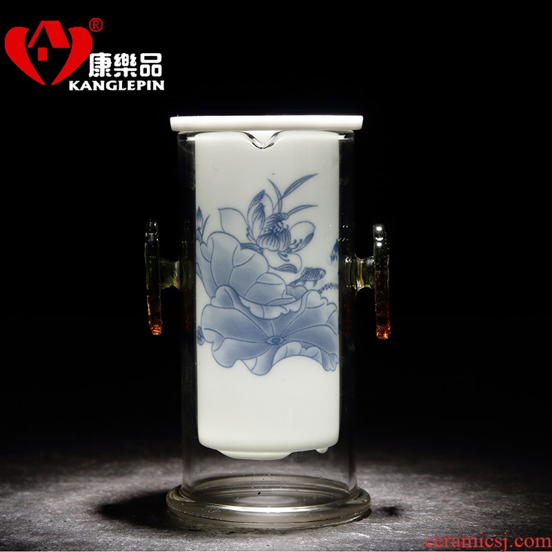 Recreational product kung fu tea tea tea set of blue and white porcelain tea ware ceramic glass teapot tea