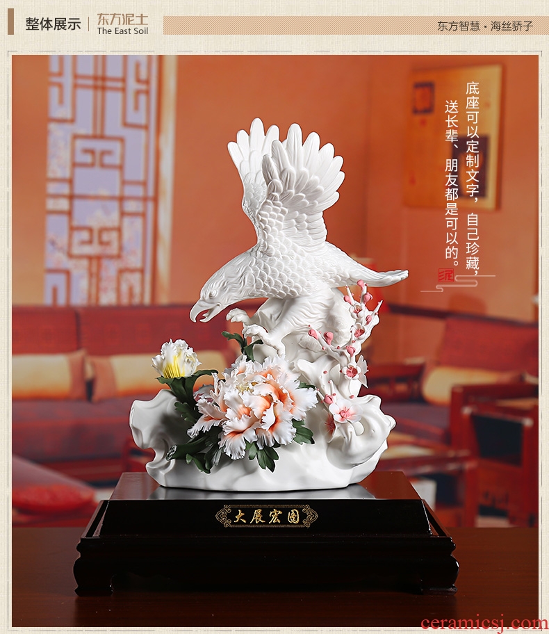 Oriental soil dehua ceramic flower its art furnishing articles business gifts and leadership/future