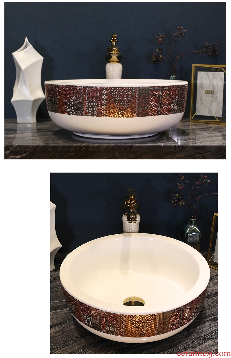 Million birds ceramic toilet lavabo square art basin sink basin sinks contracted household restoring ancient ways