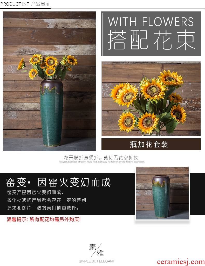 Retro nostalgia jingdezhen ceramics industry of large wind flower pot pot sitting room big dry flower vases, decorative furnishing articles - 570303434430