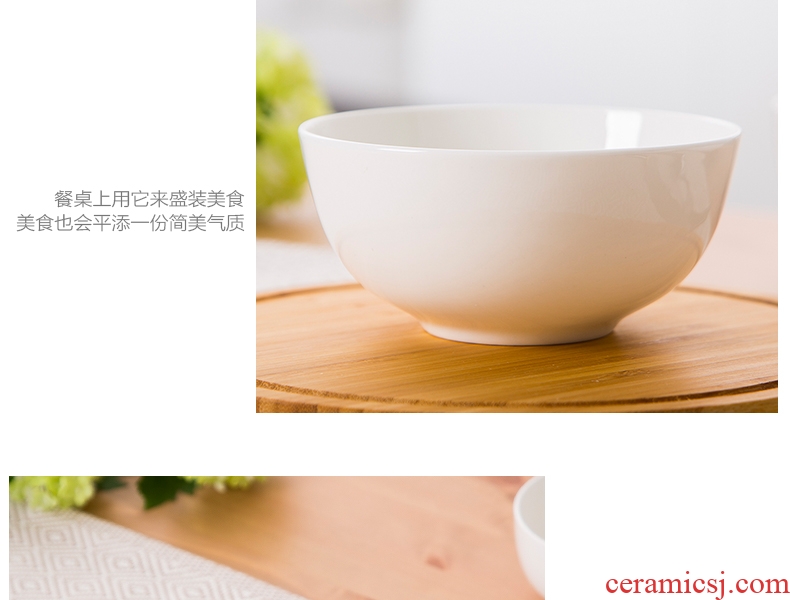 Jingdezhen bowls of ipads plate suit small configuration practical high temperature porcelain tableware in household style of suit
