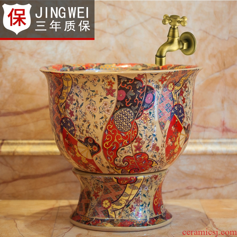 JingWei jingdezhen ceramic mop mop pool pool continental basin of mop mop pool mop basin rainbow