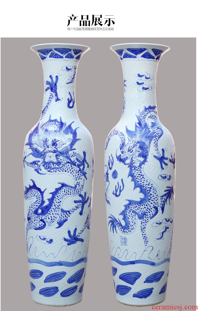 Jingdezhen ceramic garden hotel club restaurant of large vases, flower implement of new Chinese style flower big sitting room place - 42058694147
