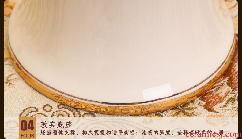 European furnishing articles vase household ceramic wine sitting room of large vase creative China large Roman column planter - 522935495122