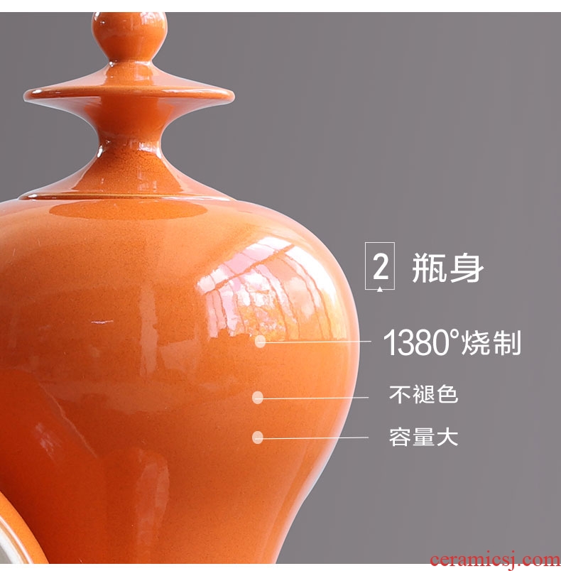 Jingdezhen ceramic vase of large household living room TV ark place hotel opening decoration decoration - 572957049013