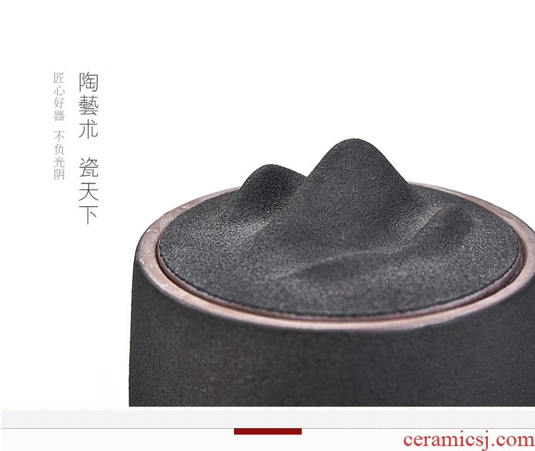 Dark quiet life zen wake receives caddy fixings medium sealing ceramic POTS of black mountain POTS