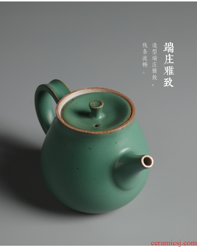 Restoring ancient ways is good source of coarse pottery teapot manual day type style up tea kungfu tea set ceramic pot of gift boxes