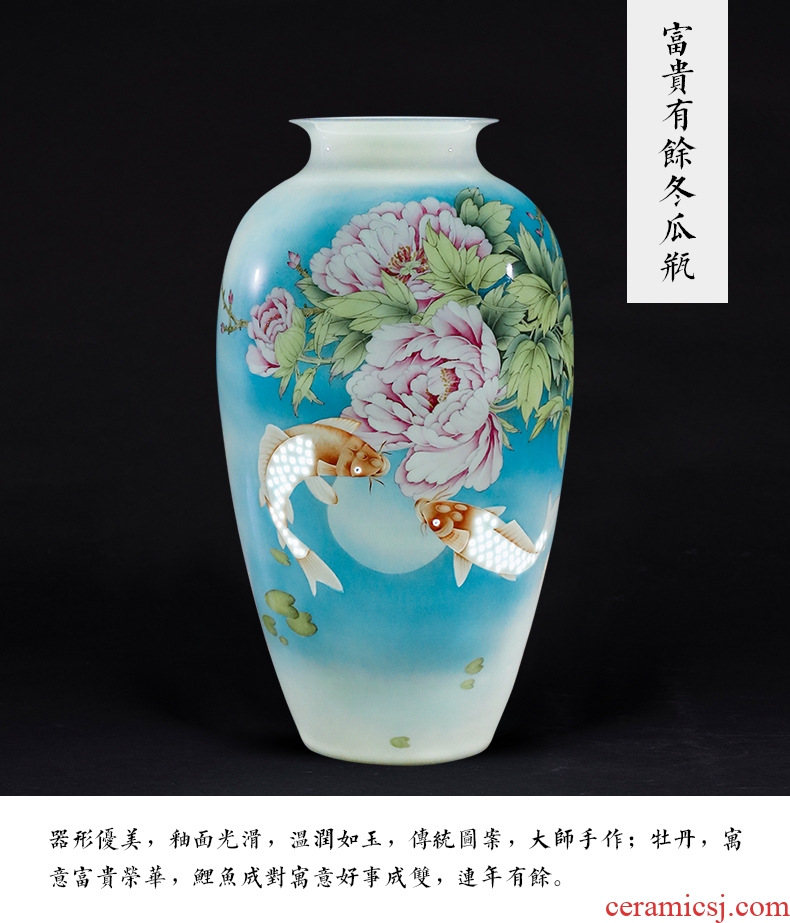 The Master of jingdezhen ceramics hand - made flower vase knife clay sitting room place, the study of Chinese style household ornaments