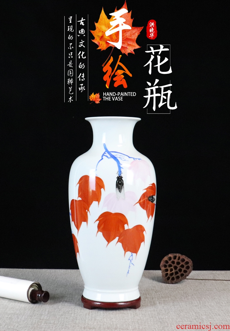 Master hand of jingdezhen ceramics vase furnishing articles sitting room flower arranging manual Chinese art decoration