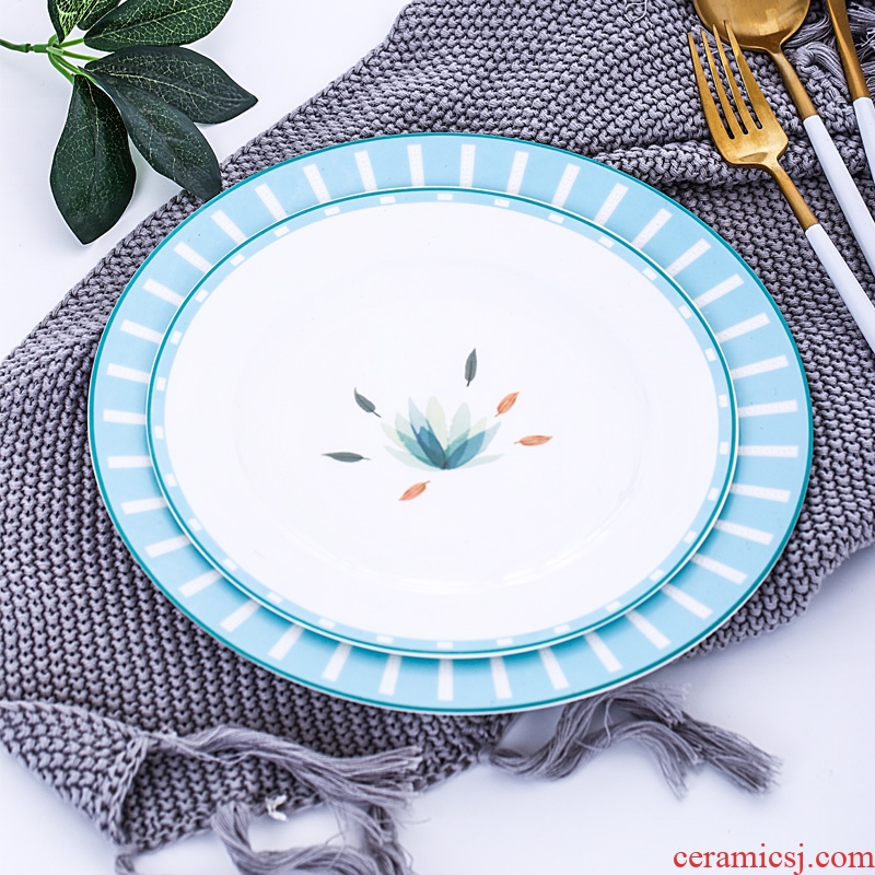 The dishes suit creative ipads bowls set contracted household jingdezhen ceramics tableware to eat bowl dish chopsticks combination