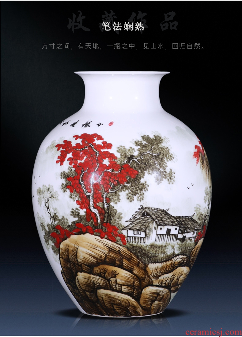 Better sealed up with archaize sitting room of new Chinese style ceramic furnishing articles large sitting room jingdezhen porcelain of goddess of mercy bottle vase household - 560300250884