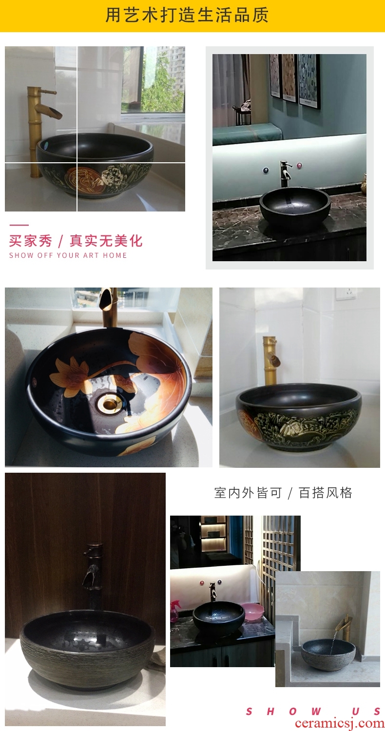 Europe type restoring ancient ways in the small ceramic creative stage basin, art basin toilet lavabo lavatory household