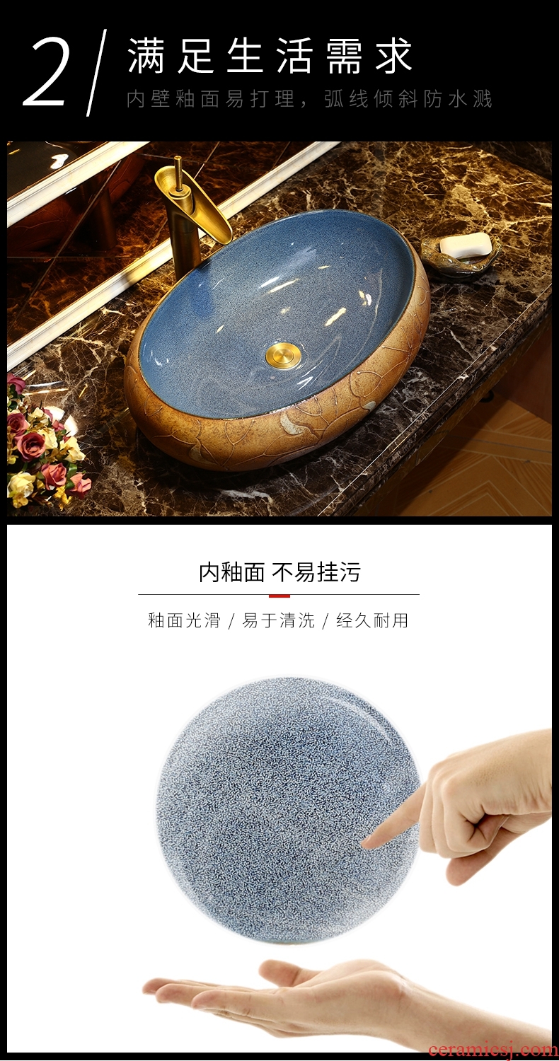 Europe type restoring ancient ways of song dynasty ceramics Mediterranean basin oval large toilet lavabo Chinese lavatory on stage