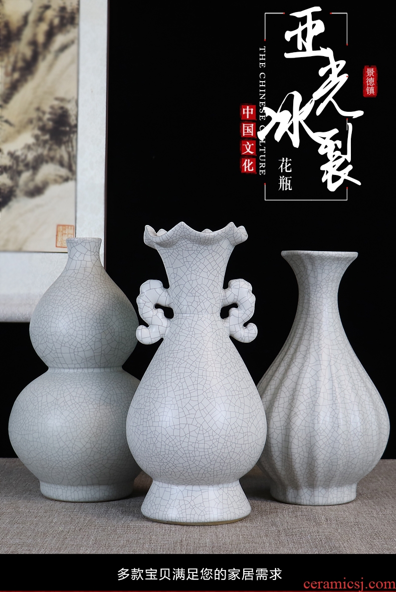 Inferior smooth furnishing articles crackle vase of jingdezhen ceramics ears creative flowers in the sitting room art decoration