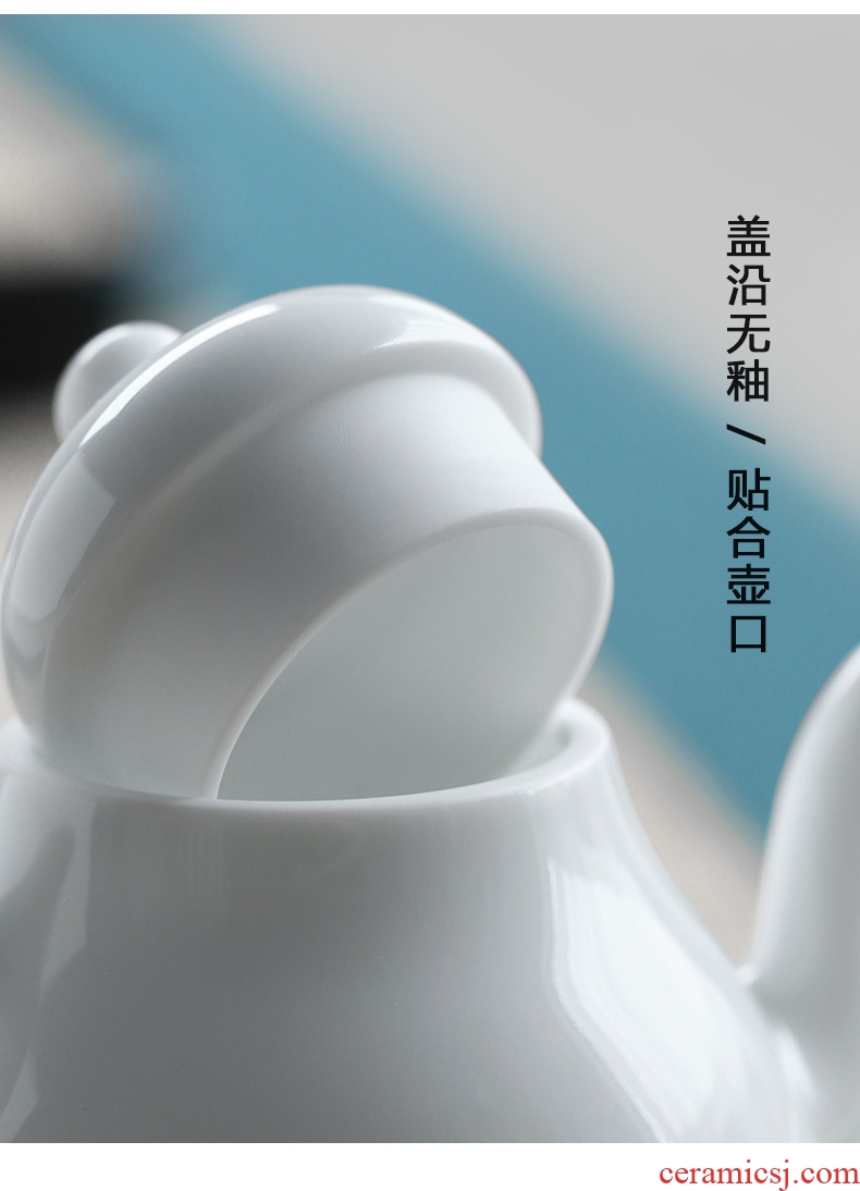 Ultimately responds white porcelain filtering to single pot of antique teapot xi shi teapot little teapot household contracted ceramic kung fu tea set