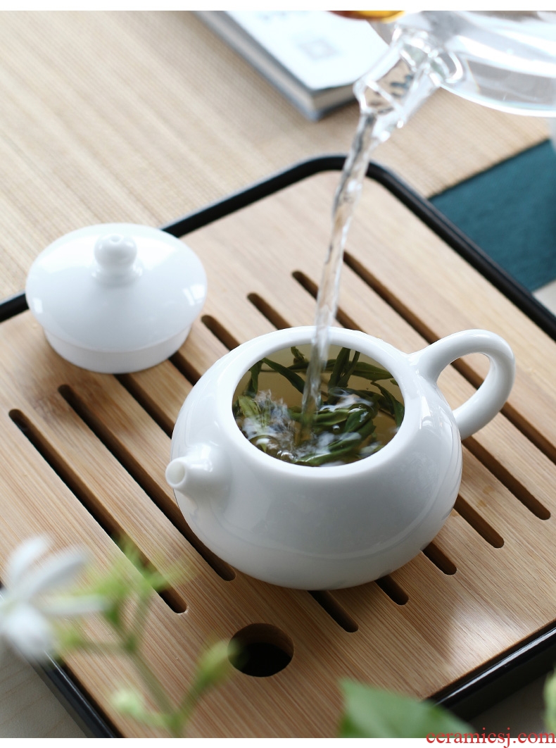 Ultimately responds white porcelain filtering to single pot of antique teapot xi shi teapot little teapot household contracted ceramic kung fu tea set