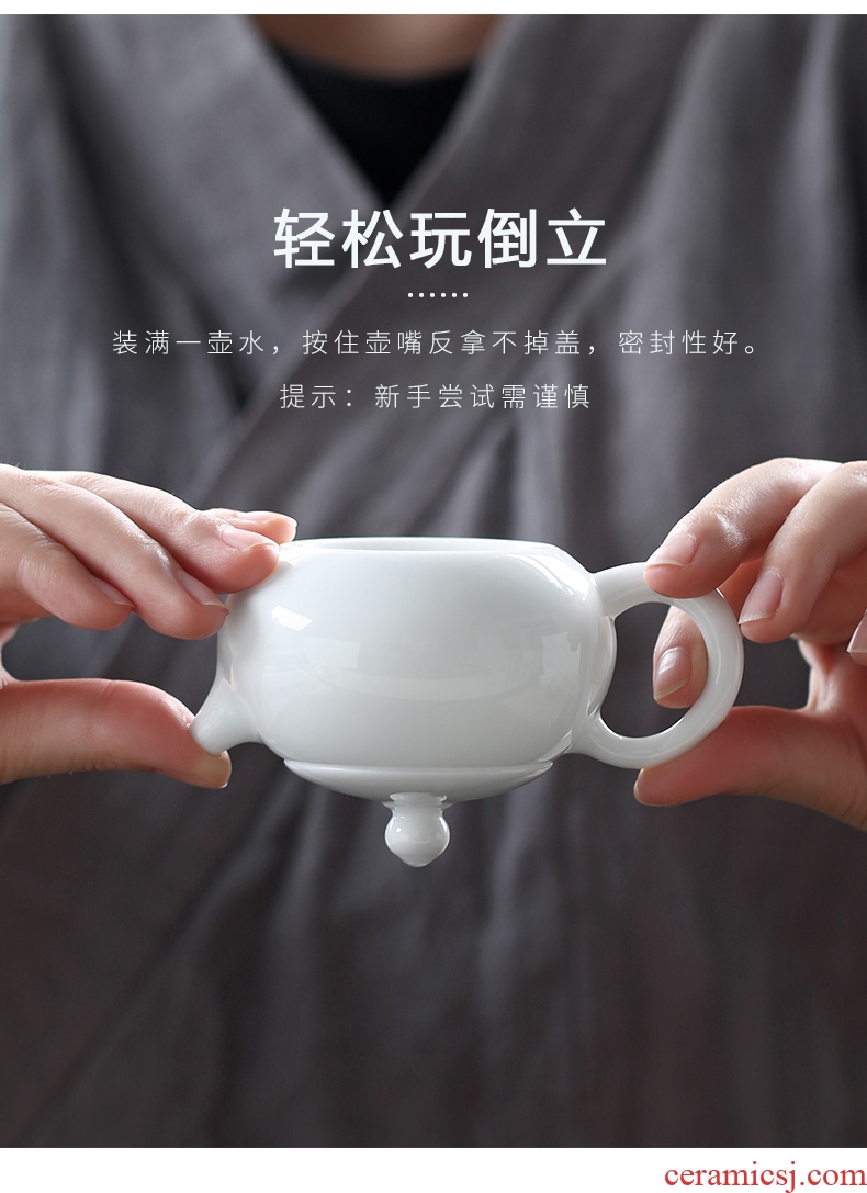 Ultimately responds white porcelain filtering to single pot of antique teapot xi shi teapot little teapot household contracted ceramic kung fu tea set