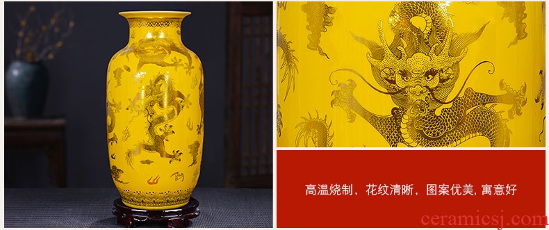 Jingdezhen ceramics large hand - made art vase sitting room adornment is placed a housewarming gift porcelain decoration - 41559486327