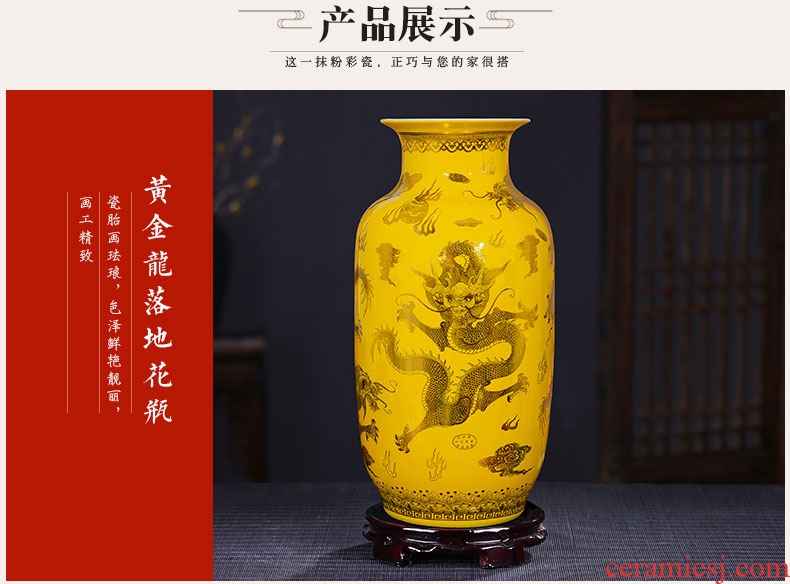 Jingdezhen ceramics large hand - made art vase sitting room adornment is placed a housewarming gift porcelain decoration - 41559486327