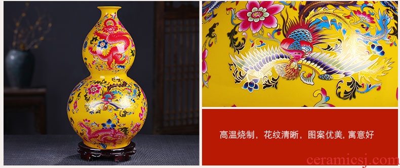 Jingdezhen ceramics large hand - made art vase sitting room adornment is placed a housewarming gift porcelain decoration - 41559486327