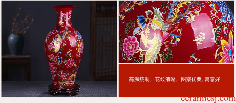 Jingdezhen ceramics large hand - made art vase sitting room adornment is placed a housewarming gift porcelain decoration - 41559486327