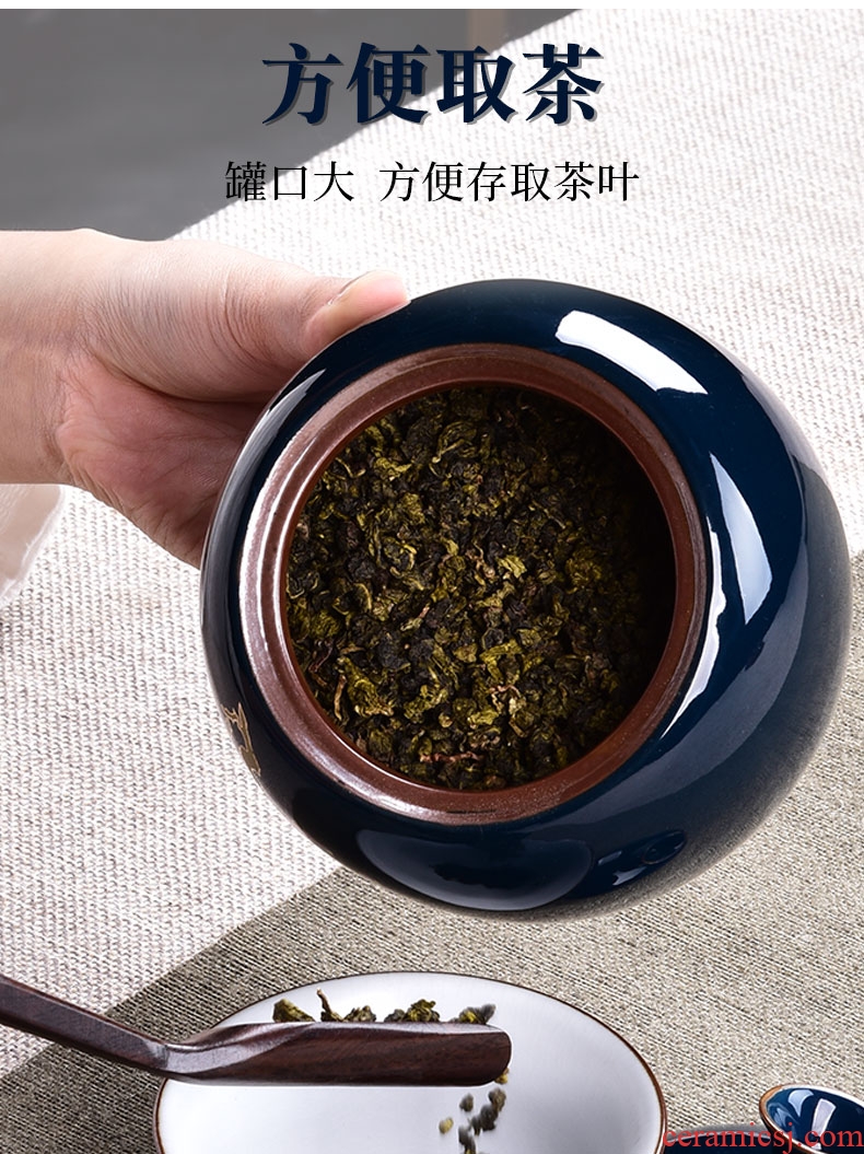 HaoFeng Japanese ceramic tea pot home moistureproof large seal pot puer tea pot of kung fu tea tea accessories