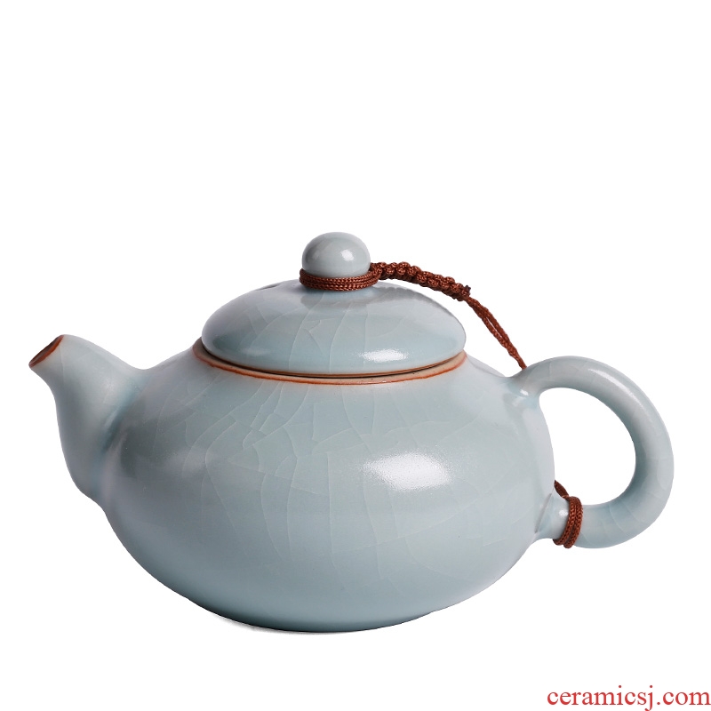 Tea seed your up slicing can raise ceramic teapot tuba day cyan pure manual single pot of Chinese antique porcelain