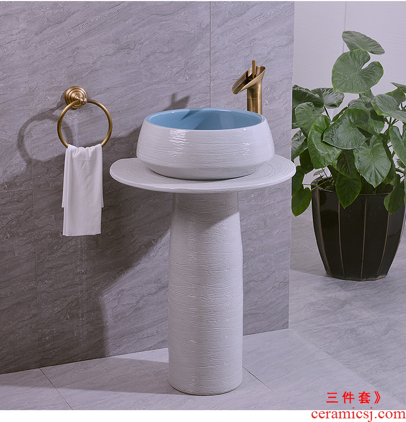 Jingdezhen ceramic two - piece contracted style restoring ancient ways the three - piece art basin sinks post suit the sink