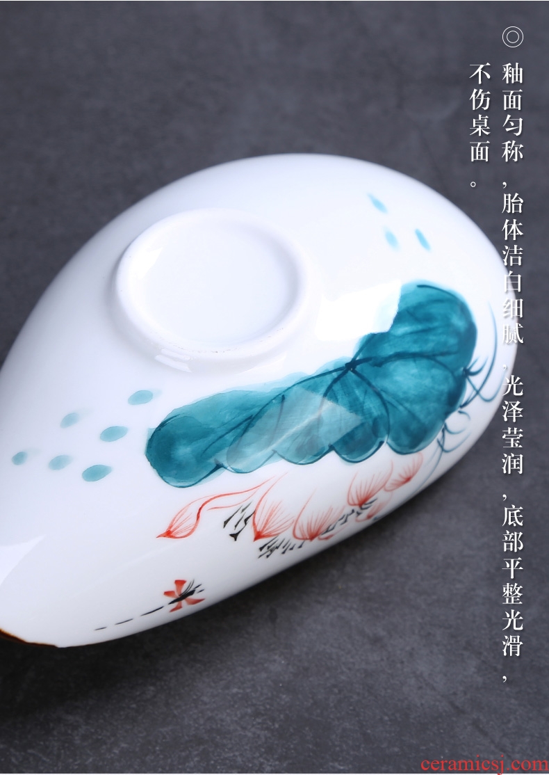 Auspicious industry kung fu tea accessories tea holder, ceramic enjoy tea tea box teaspoons tea is tea shovel spoon