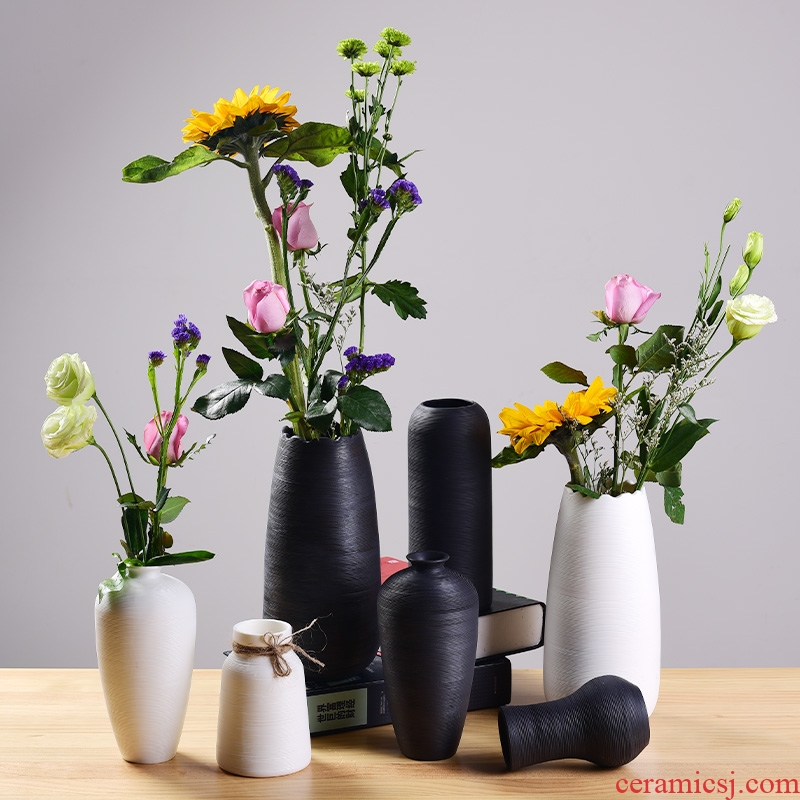 I and contracted auspicious industry ceramic flower vases creative living room white dried flowers, Nordic home furnishing articles