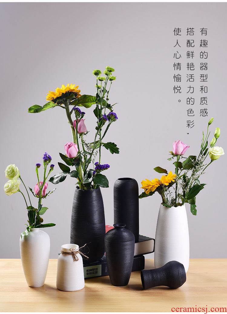 I and contracted auspicious industry ceramic flower vases creative living room white dried flowers, Nordic home furnishing articles