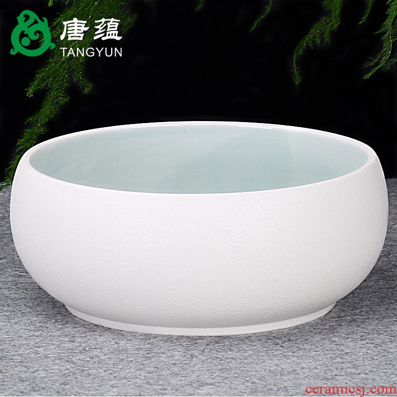 Tang aggregates kung fu tea tea tea to wash to the longquan celadon ceramics 6 gentleman spare parts cup water washing dishes washed writing brush washer