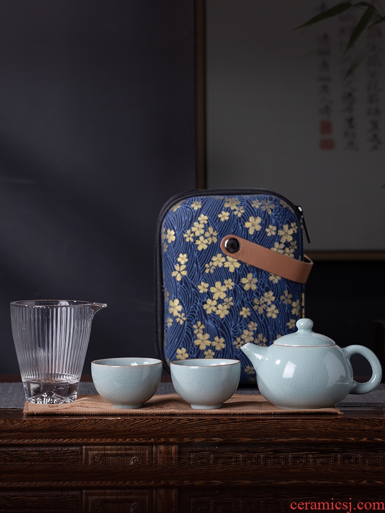 And your up portable travel tea set household of jingdezhen tea service kung fu tea set the teapot and cups of tea cups