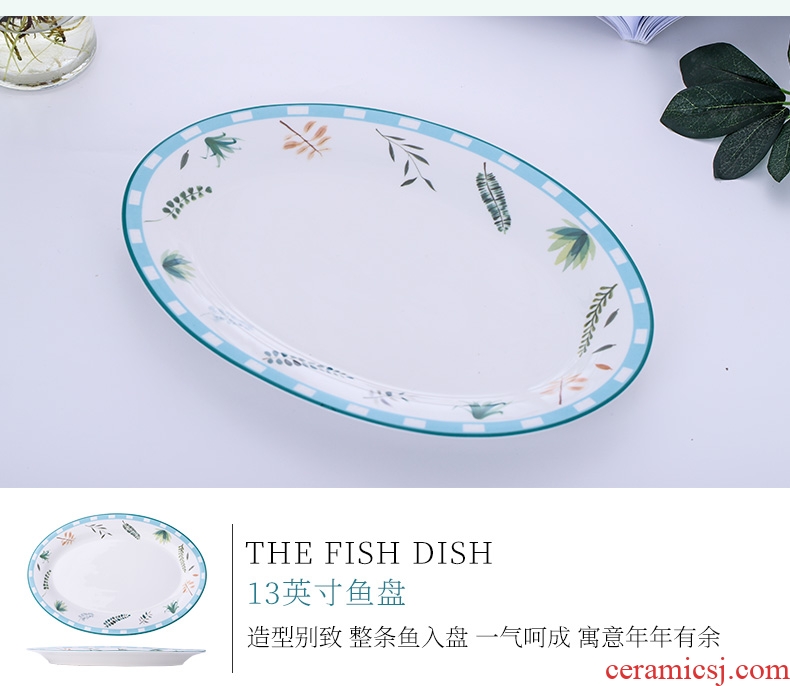 The dishes suit creative ipads bowls set contracted household jingdezhen ceramics tableware to eat bowl dish chopsticks combination