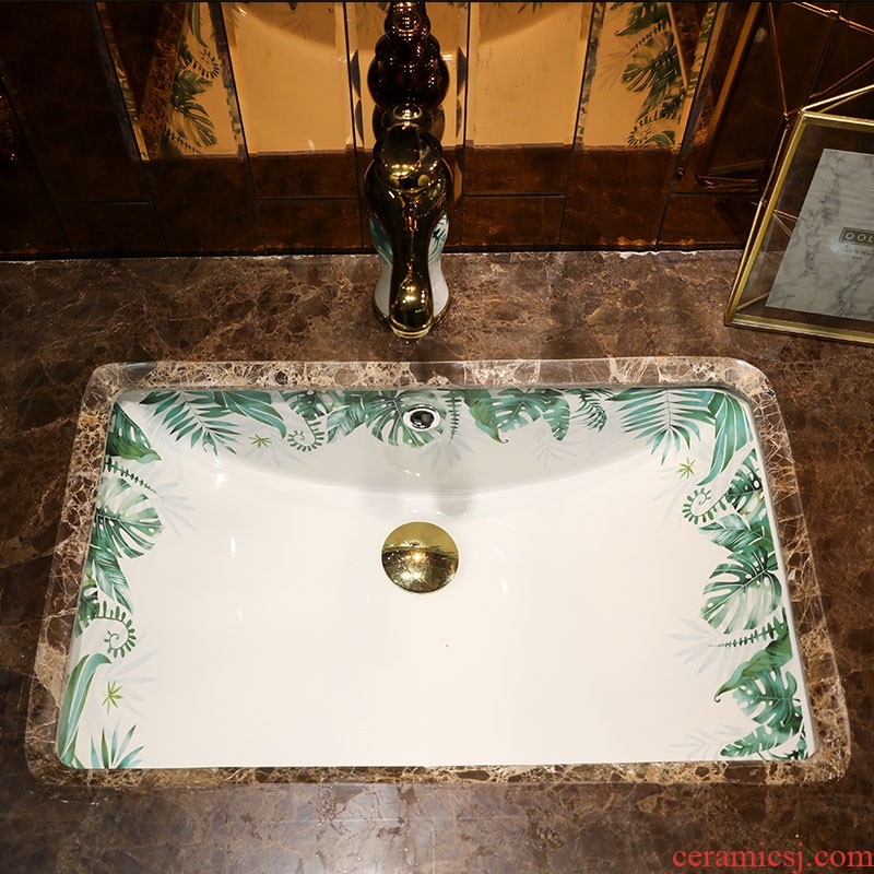 M beautiful square ceramic lavabo undercounter embedded lavatory small size toilet basin basin