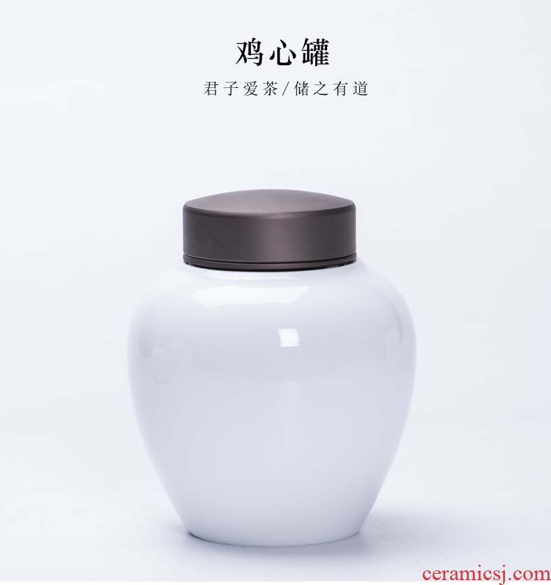 Hong bo acura ceramic tea pot tin cover seal pot cover storage jar Japanese household tea boxes and POTS