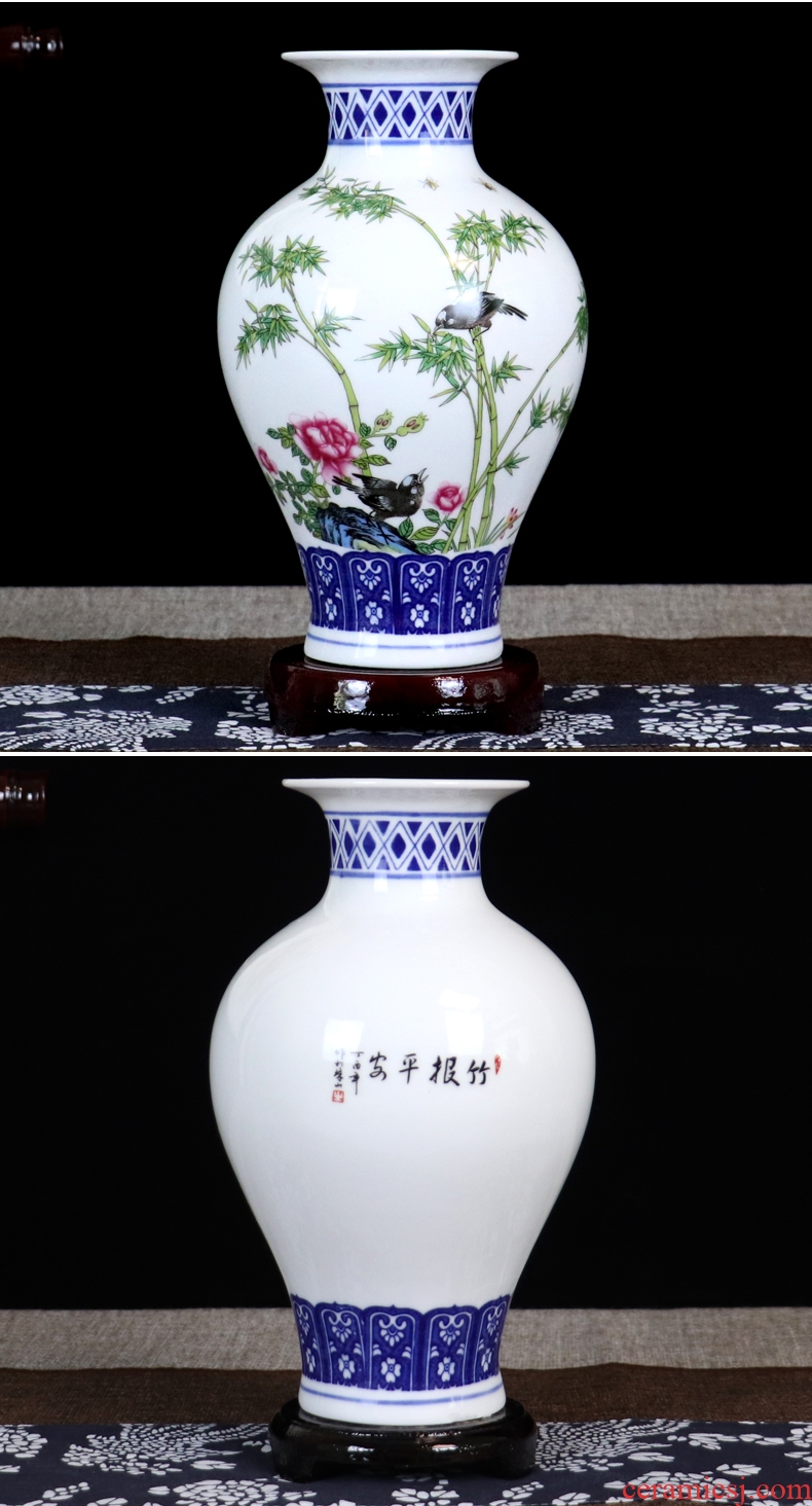 The Bucket color blue and white porcelain vase furnishing articles sitting room TV ark, small decorative arts and crafts flower arranging archaize jingdezhen ceramics