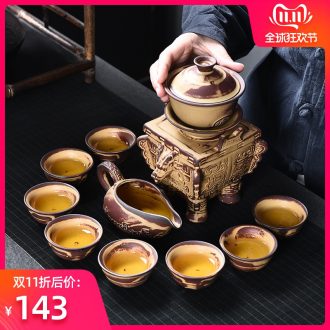 Bo yao home lazy semi - automatic prevent hot kung fu tea set creative contracted tea ware ceramic teapot teacup