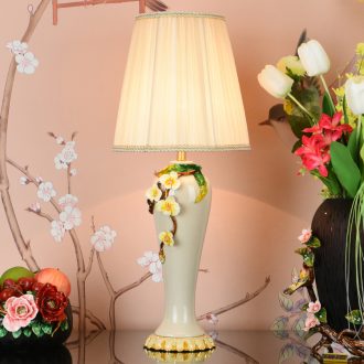 Creative colored enamel porcelain lamp sitting room key-2 luxury romantic marriage room American bedroom berth lamp adornment lamps and lanterns of restoring ancient ways