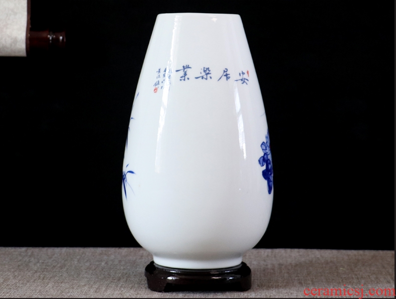 Flower vase of jingdezhen ceramics furnishing articles dried flowers sitting room adornment small creative arts and crafts porcelain Flower decoration