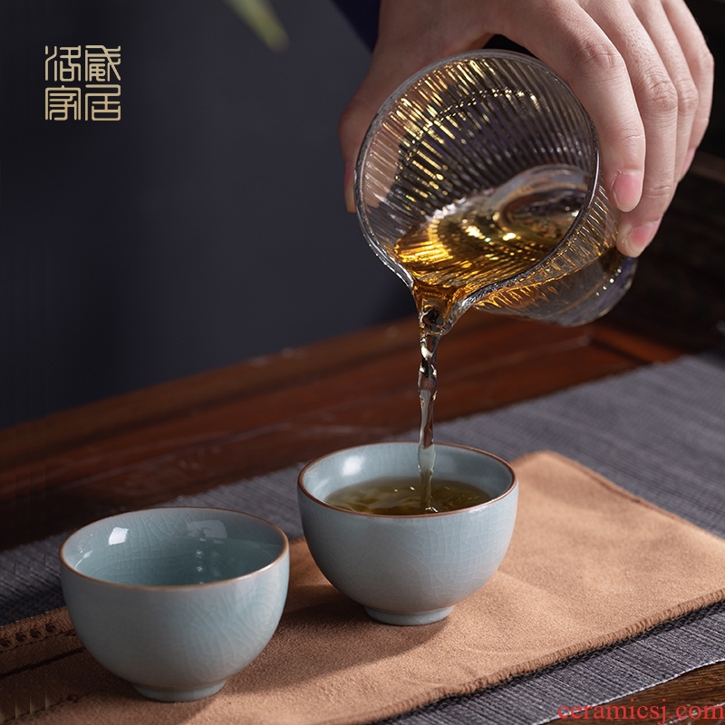 Your up the was suit household portable bag kung fu tea set jingdezhen ceramic fair ice crack glaze teapot cup