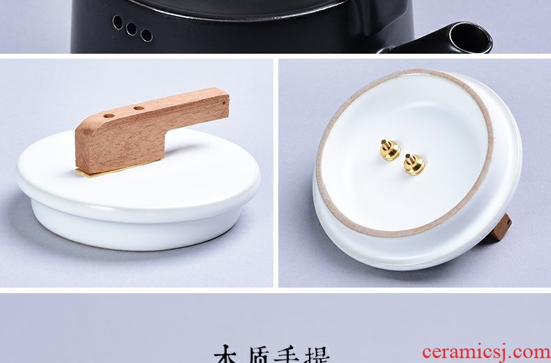 Continuous grain of household ceramics the puer tea boiled tea, the electric TaoLu suit curing pot of white tea, black tea pot of boiling water to the girder