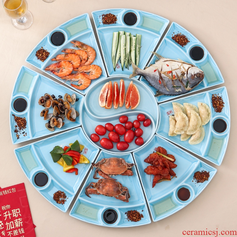 Creative new seafood hot pot dishes suit household ceramics reunion dinner party web celebrity platter tableware