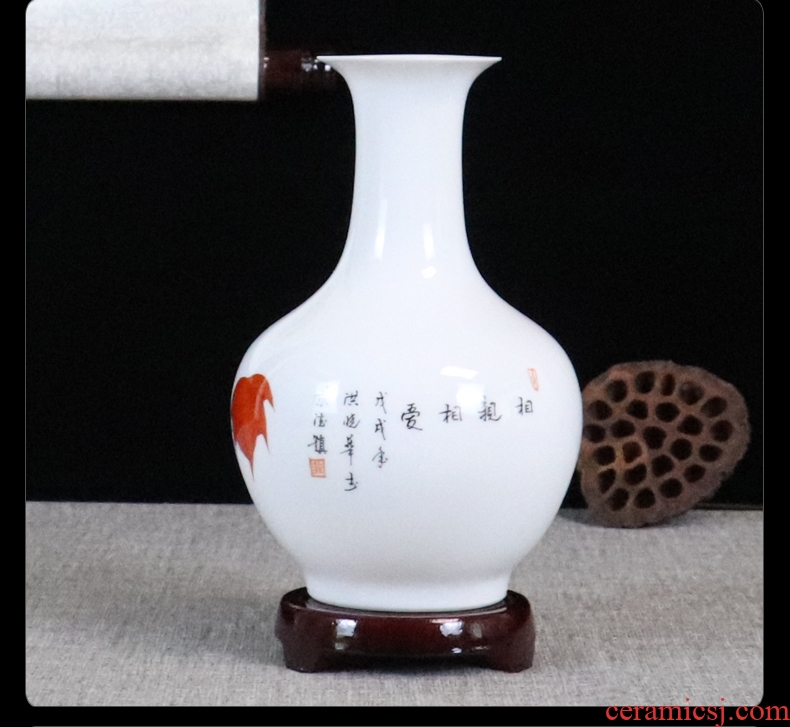 Jingdezhen hand - made ceramics vase furnishing articles sitting room flower arranging dried flowers, Chinese style manual home decoration arts and crafts
