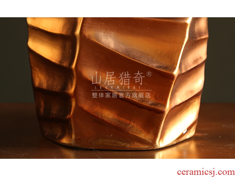 Contracted and I jingdezhen ceramic dry flower of large vase restoring ancient ways furnishing articles sitting room flower arranging flowers, checking pottery - 578961340404