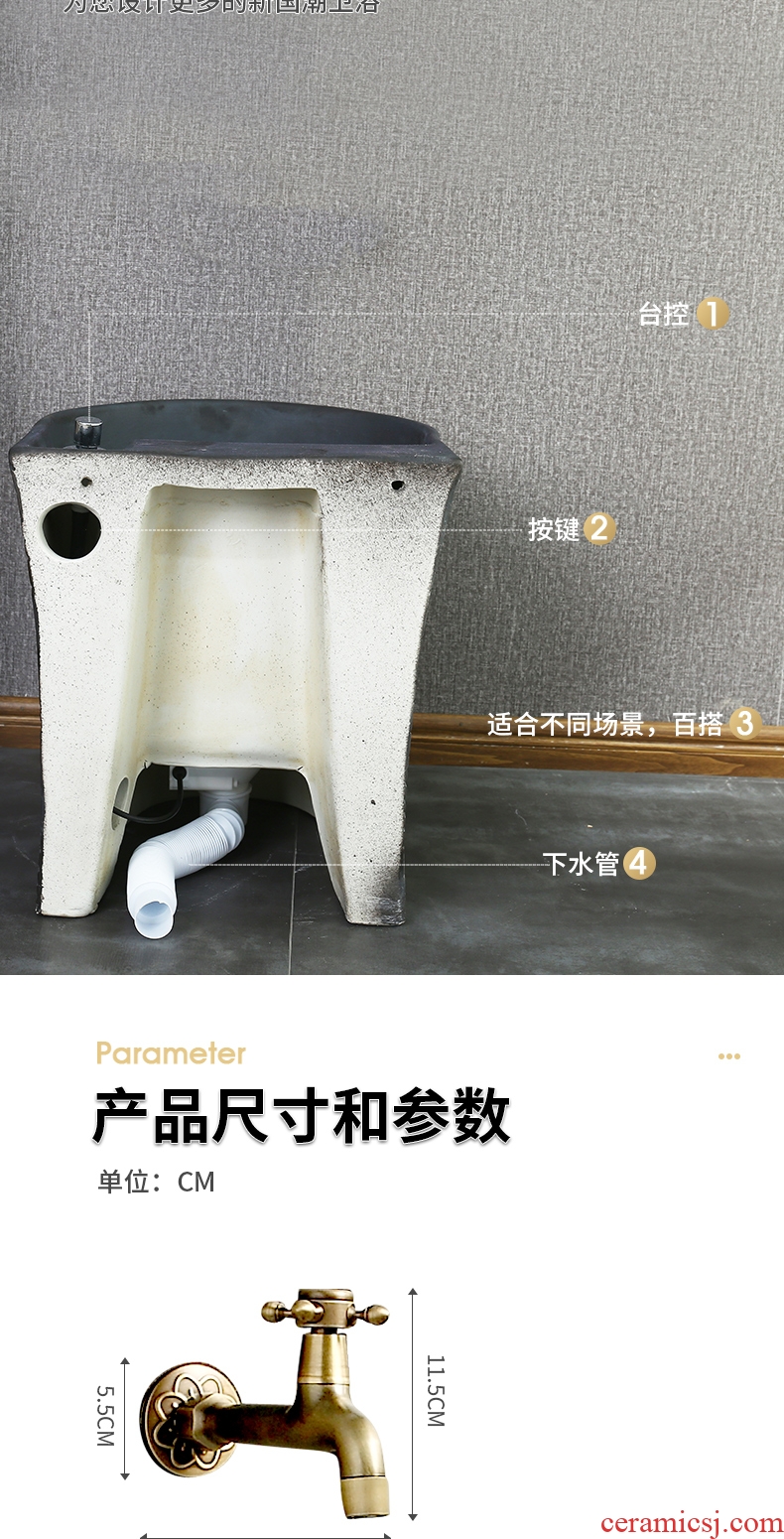 Ceramic mop pool balcony toilet household mop pool small is suing garden art restores ancient ways the mop pool outdoors