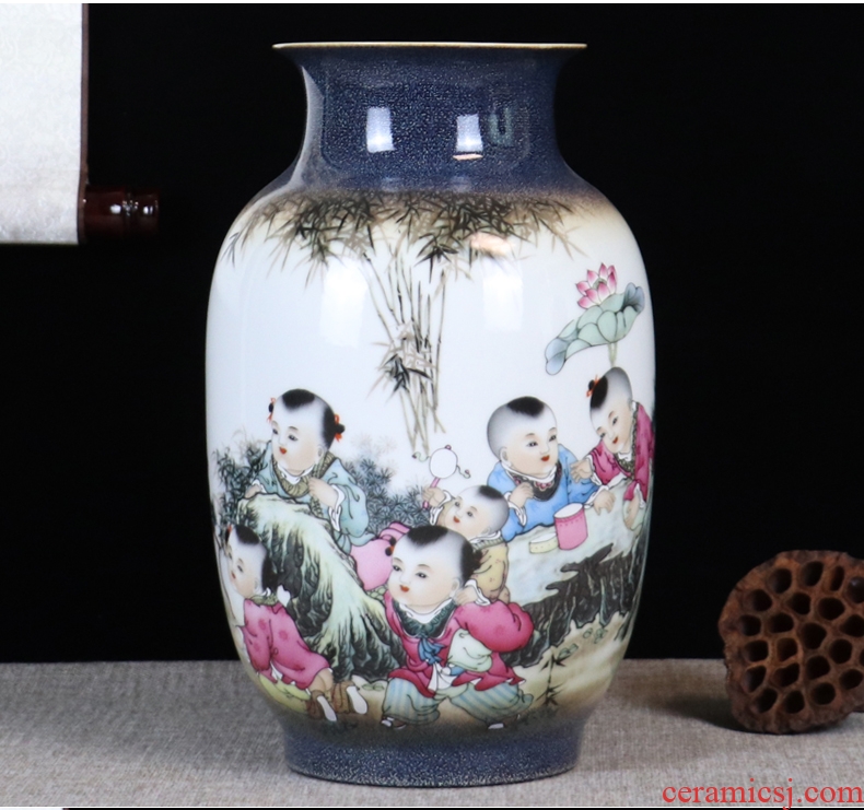 The Master color glaze porcelain vase furnishing articles of jingdezhen ceramics flower arranging dried flowers sitting room home decorative arts and crafts